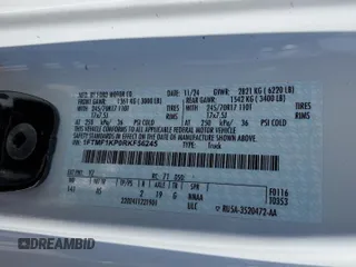 2024 Ford F-150 XL z VIN 1FTMF1KP0RKF56245, wystawiony jako Copart lot #58998925 z przebiegiem 3 007 mil mil oraz Szkoda całkowita • Salvage title. Historia ofert i sprzedaży dostępna na DreamBid. Obrazek 13.