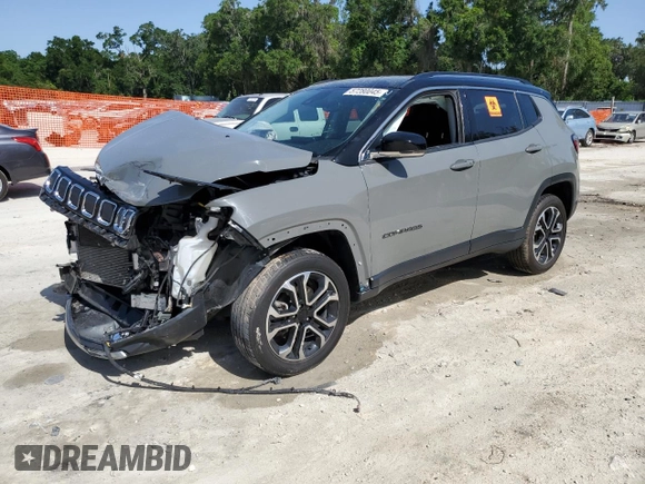 2022 Jeep Compass Limited с VIN 3C4NJDCB9NT146236, выставлен на аукционе Copart как лот 57280045 с пробегом 30 841 миль миль и На запчасти • Non repairable. История ставок и продаж доступна на DreamBid. Изображение 1.