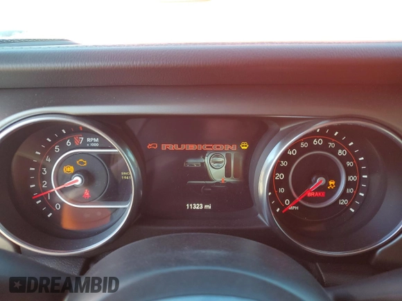 2021 Jeep Wrangler Rubicon with VIN 1C4HJXCG2MW547128, listed as a Copart auction lot 44792105 with 11,323 mi miles and Salvage title. Bid and sale history available at DreamBid. Image 9.