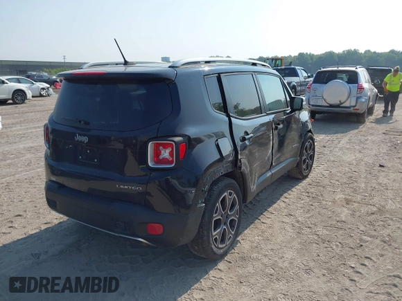 2015 Jeep Renegade Limited with VIN ZACCJADT2FPC18917, listed as a IAAI auction lot 42403240 with 161,312 mi miles and . Bid and sale history available at DreamBid. Image 4.