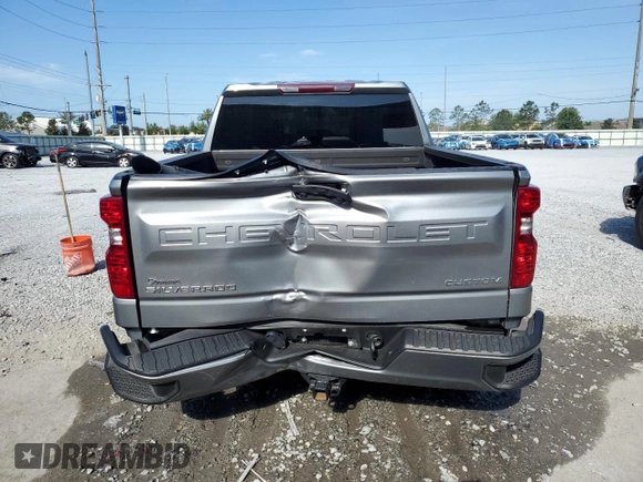 2024 Chevrolet Silverado 1500 Custom with VIN 1GCPABEK9RZ104464, listed as a Copart auction lot 51082665 with 23,287 mi miles and Non Repairable. Bid and sale history available at DreamBid. Image 6.