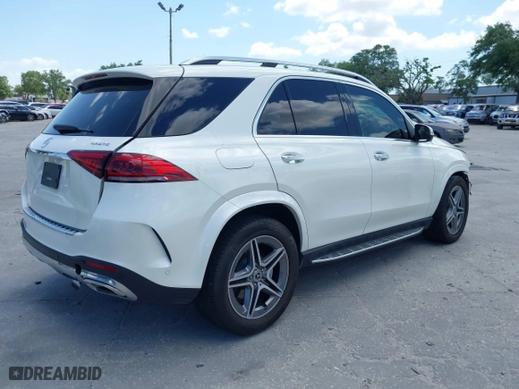 2022 Mercedes-Benz GLE with VIN 4JGFB5KB0NA659872, listed as a IAAI auction lot 41951366 with 15,353 mi miles. Bid and sale history available at carsss.com. Image 4.