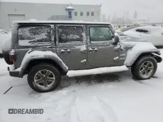 2021 Jeep Wrangler Unlimited Sahara z VIN 1C4HJXEG0MW572641, wystawiony jako Copart lot #42867765 z przebiegiem 93 609 mil mil oraz Szkoda całkowita • Salvage title. Historia ofert i sprzedaży dostępna na DreamBid. Obrazek 3.