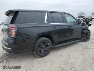 2023 Chevrolet Tahoe Commercial with VIN 1GNSCLED8PR279143, listed as a Copart auction lot 42970525 with 25,674 mi miles and Salvage Title. Bid and sale history available at carsss.com. Image 3.