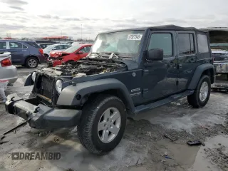 2018 Jeep Wrangler JK Unlimited Sport with VIN 1C4BJWDG1JL808941, listed as a Copart auction lot 87927545 with 239,963 mi miles and Salvage Title. Bid and sale history available at carsss.com. Image 1.