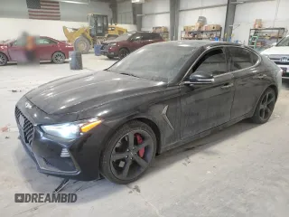 2020 Genesis G70 3.3T with VIN KMTG34LE7LU050879, listed as a Copart auction lot 88770425 with 146,547 mi miles and Salvage Title. Bid and sale history available at carsss.com. Image 1.