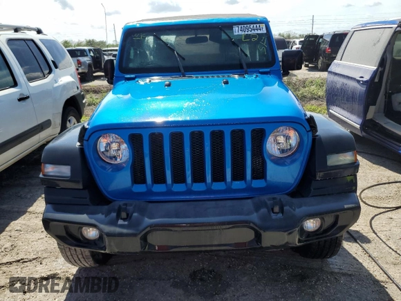 2021 Jeep Wrangler Sport with VIN 1C4GJXAG7MW858553, listed as a Copart auction lot 74095444 with Not Provided miles and Non Repairable. Bid and sale history available at DreamBid. Image 5.