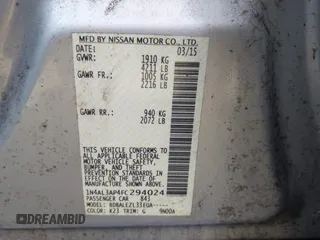 2015 Nissan Altima S with VIN 1N4AL3AP4FC294024, listed as a IAAI auction lot 41945179 with 91,841 mi miles and . Bid and sale history available at DreamBid. Image 9.