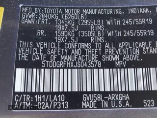 2018 Toyota Highlander Hybrid Limited with VIN 5TDDGRFHXJS043578, listed as a IAAI auction lot 41748700 with 25,937 mi miles and . Bid and sale history available at DreamBid. Image 9.
