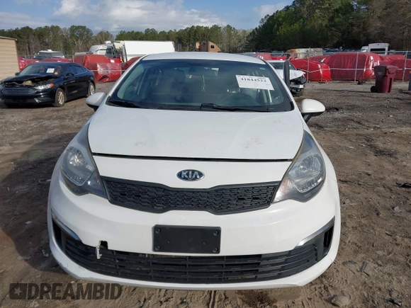 2016 Kia Rio LX with VIN KNADM4A34G6641971, listed as a IAAI auction lot 41844522 with 95,163 mi miles. Bid and sale history available at carsss.com. Image 12.