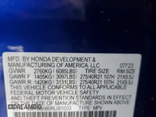 2024 Acura MDX Type S w/Advance Package with VIN 5J8YD8H80RL001033, listed as a Copart auction lot 72575024 with 7,237 mi miles and Salvage Title. Bid and sale history available at carsss.com. Image 15.