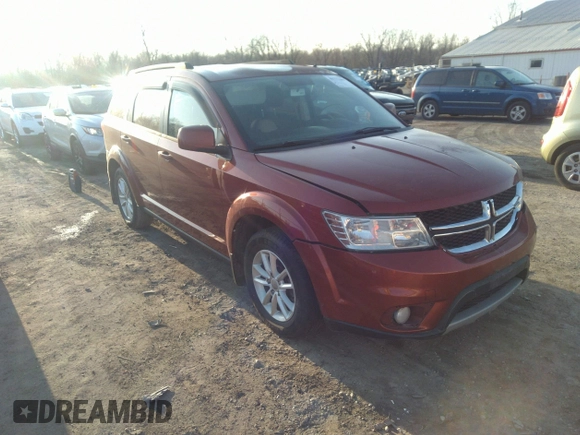 2013 Dodge Journey SXT with VIN 3C4PDCBG4DT659738, listed as a IAAI auction lot 41777689 with 165,050 mi miles. Bid and sale history available at carsss.com. Image 1.