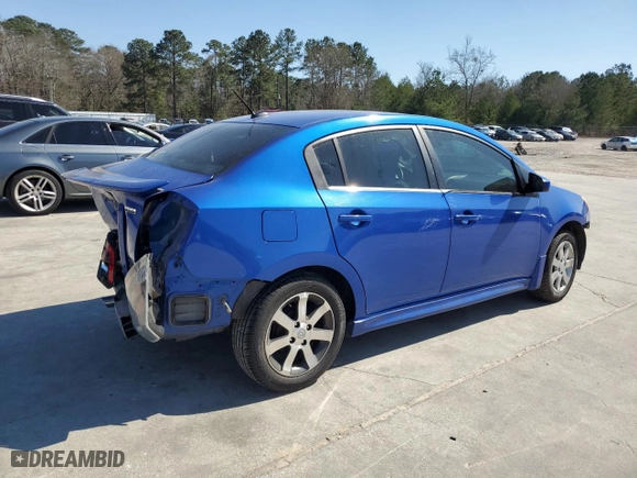 2012 Nissan Sentra 2.0 SR with VIN 3N1AB6AP8CL771488, listed as a Copart auction lot 48511945 with 165,319 mi miles and Salvage Title. Bid and sale history available at carsss.com. Image 3.