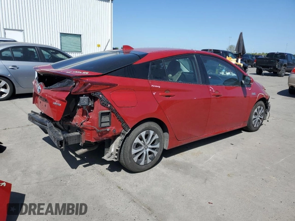 2021 Toyota Prius LE with VIN JTDKAMFP8M3179507, listed as a Copart auction lot 52571255 with 88,966 mi miles and Salvage Title. Bid and sale history available at DreamBid. Image 3.