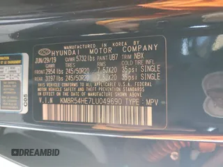 2020 Hyundai Palisade Limited z VIN KM8R54HE7LU049690, wystawiony jako Copart lot #59789815 z przebiegiem 67 640 mil mil oraz Szkoda całkowita • Salvage title. Historia ofert i sprzedaży dostępna na DreamBid. Obrazek 13.