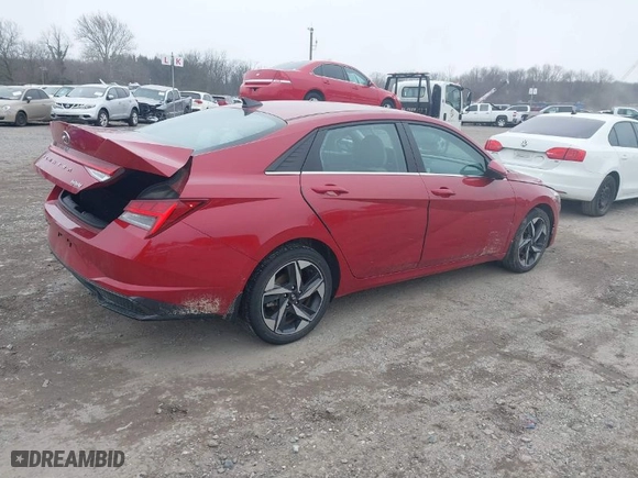 2023 Hyundai Elantra Hybrid Limited with VIN KMHLN4AJ0PU038601, listed as a IAAI auction lot 41617935 with NaN miles. Bid and sale history available at carsss.com. Image 4.