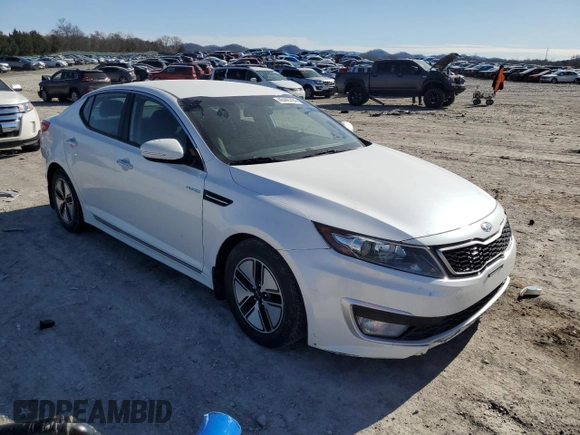 2013 Kia Optima Hybrid LX with VIN KNAGM4ADXD5061681, listed as a Copart auction lot 46440794 with 186,886 mi miles and Clean Title. Bid and sale history available at carsss.com. Image 4.