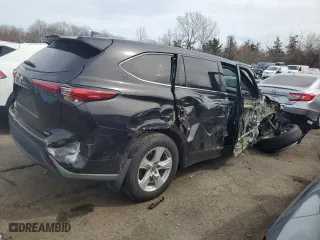 2021 Toyota Highlander L with VIN 5TDCZRBHXMS135869, listed as a Copart auction lot 50631215 with 65,397 mi miles and Salvage Title. Bid and sale history available at carsss.com. Image 3.