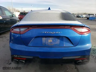 2020 Kia Stinger GT2 with VIN KNAE55LCXL6080965, listed as a Copart auction lot 41450615 with 104,246 mi miles and Salvage Title. Bid and sale history available at carsss.com. Image 6.