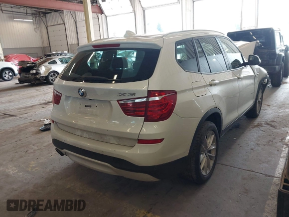 2017 BMW X3 xDrive28i z VIN 5UXWX9C59H0T15441, wystawiony jako IAAI lot #42042589 z przebiegiem 141 484 mil mil oraz . Historia ofert i sprzedaży dostępna na DreamBid. Obrazek 4.