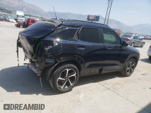2022 Chevrolet TrailBlazer RS with VIN KL79MTSL6NB130006, listed as a Copart auction lot 66009304 with 17,706 mi miles and Salvage Title. Bid and sale history available at DreamBid. Image 3.