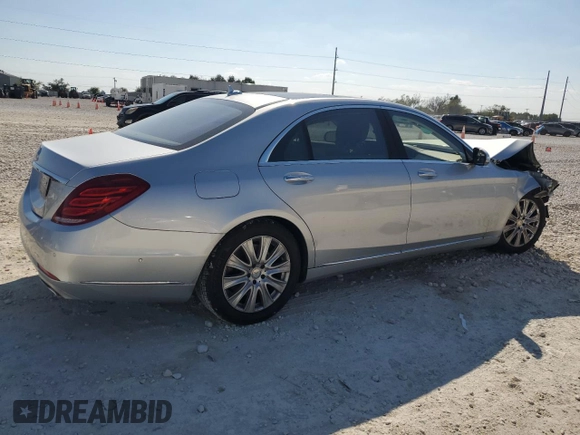 2015 Mercedes-Benz S-Class S 550 with VIN WDDUG8CB2FA097204, listed as a Copart auction lot 79836164 with 53,185 mi miles and Salvage Title. Bid and sale history available at carsss.com. Image 3.
