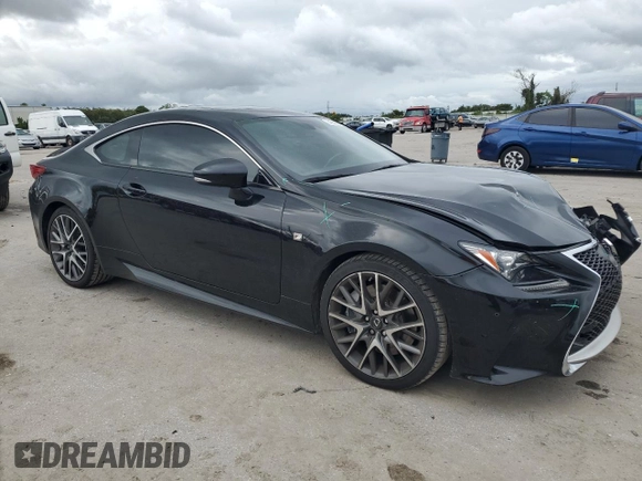 2018 Lexus RC 300 with VIN JTHHA5BC6J5008725, listed as a Copart auction lot 74553644 with 80,119 mi miles and Salvage title. Bid and sale history available at DreamBid. Image 4.