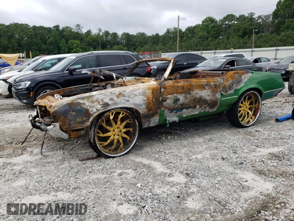 1972 Oldsmobile Cutlass with VIN 3J67K2M227685, listed as a Copart auction lot 62278374 with Not Provided miles and Non Repairable. Bid and sale history available at DreamBid. Image 1.