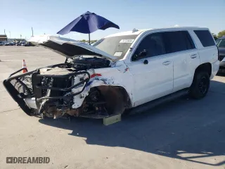 2017 Chevrolet Tahoe Commercial with VIN 1GNLCDEC1HR217988, listed as a Copart auction lot 77778574 with 0 mi miles and Salvage Title. Bid and sale history available at carsss.com. Image 1.