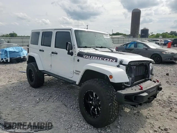 2017 Jeep Wrangler Unlimited Rubicon Recon with VIN 1C4BJWFG7HL696895, listed as a Copart auction lot 57409625 with 50,802 mi miles and Salvage title. Bid and sale history available at DreamBid. Image 14.