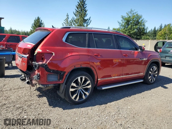2023 Volkswagen Atlas SEL Premium R-Line with VIN 1V2FR2CA4PC525005, listed as a Copart auction lot 63870585 with 31,049 mi miles and Salvage title. Bid and sale history available at DreamBid. Image 3.