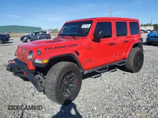2021 Jeep Wrangler Unlimited Rubicon with VIN 1C4JJXFM4MW564340, listed as a Copart auction lot 48014065 with 62,005 mi miles and Salvage Title. Bid and sale history available at carsss.com. Image 1.