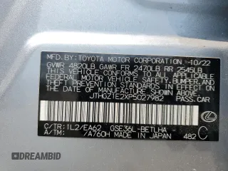 2023 Lexus IS 350 F Sport z VIN JTHGZ1E2XP5027982, wystawiony jako Copart lot #60744345 z przebiegiem 13 350 mil mil oraz Szkoda całkowita • Salvage title. Historia ofert i sprzedaży dostępna na DreamBid. Obrazek 12.