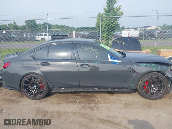 2025 BMW M3 Competition xDrive with VIN WBS33HJ01SFT92884, listed as a IAAI auction lot 42473044 with 7,617 mi miles and . Bid and sale history available at DreamBid. Image 14.
