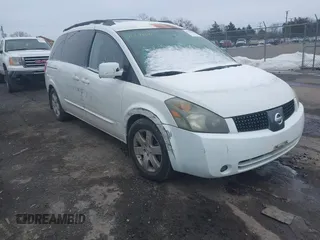 2004 Nissan Quest SL with VIN 5N1BV28UX4N350057, listed as a IAAI auction lot 41394891 with 1 mi miles. Bid and sale history available at carsss.com. Image 1.