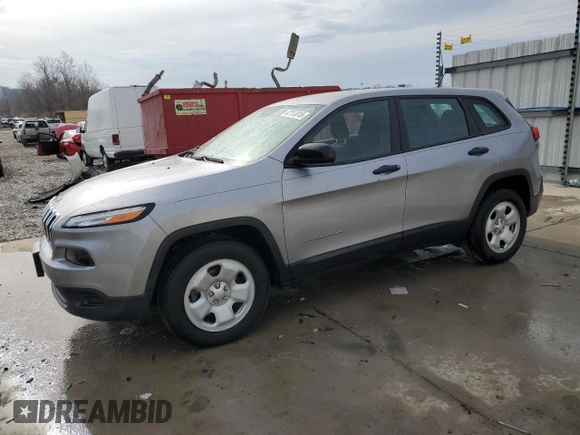 2017 Jeep Cherokee Sport with VIN 1C4PJMAB4HD220913, listed as a Copart auction lot 47193015 with 153,086 mi miles and Salvage Title. Bid and sale history available at carsss.com. Image 1.