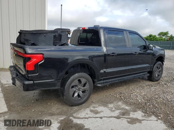 2022 Ford F-150 Lightning Pro with VIN 1FTVW1EL7NWG00726, listed as a Copart auction lot 57283755 with 55,672 mi miles and Salvage title. Bid and sale history available at DreamBid. Image 3.
