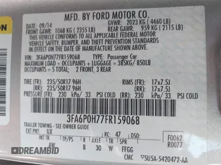 2015 Ford Fusion SE with VIN 3FA6P0H77FR159068, listed as a IAAI auction lot 42620068 with 103,843 mi miles and . Bid and sale history available at DreamBid. Image 9.