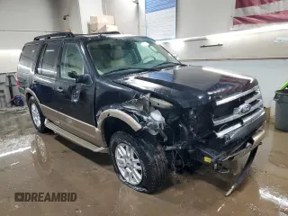 2013 Ford Expedition XLT with VIN 1FMJU1J58DEF61463, listed as a Copart auction lot 47493425 with 111,634 mi miles and Salvage title. Bid and sale history available at DreamBid. Image 4.