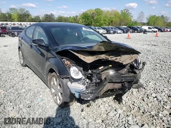 2013 Hyundai Elantra Limited with VIN 5NPDH4AE1DH168850, listed as a Copart auction lot 53201225 with 206,575 mi miles and Salvage Title. Bid and sale history available at DreamBid. Image 10.