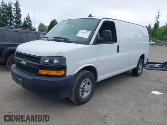 2019 Chevrolet Express Cargo z VIN 1GCWGAFP7K1189100, wystawiony jako IAAI lot #42459577 z przebiegiem 95 789 mil mil oraz . Historia ofert i sprzedaży dostępna na DreamBid. Obrazek 2.