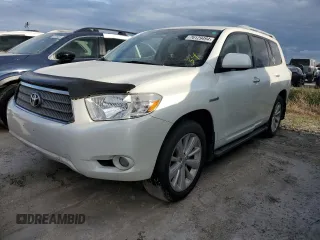 2008 Toyota Highlander Hybrid Limited with VIN JTEEW44A382019183, listed as a Copart auction lot 76129494 with 0 mi miles and Salvage Title. Bid and sale history available at carsss.com. Image 1.