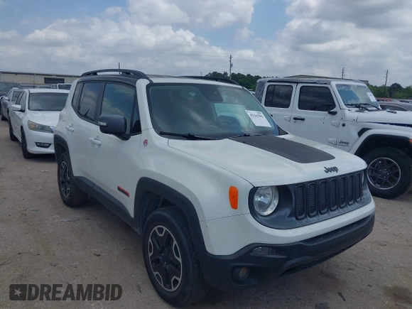 2016 Jeep Renegade Trailhawk with VIN ZACCJBCT7GPD02904, listed as a IAAI auction lot 42162503 with 133,511 mi miles and . Bid and sale history available at carsss.com. Image 1.