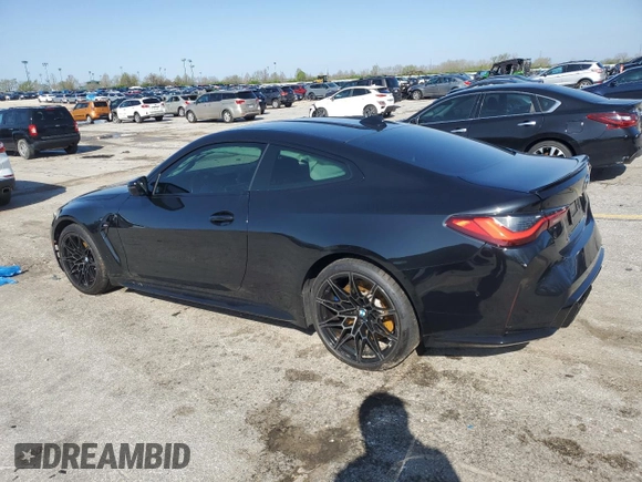 2021 BMW M4 with VIN WBS53AZ08MCF95296, listed as a Copart auction lot 51476735 with Not provided miles and Salvage title. Bid and sale history available at DreamBid. Image 2.