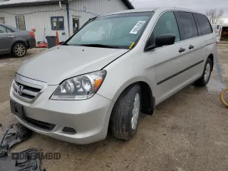 2007 Honda Odyssey LX with VIN 5FNRL382X7B140770, listed as a Copart auction lot 50531625 with 126,117 mi miles and Salvage Title. Bid and sale history available at carsss.com. Image 1.