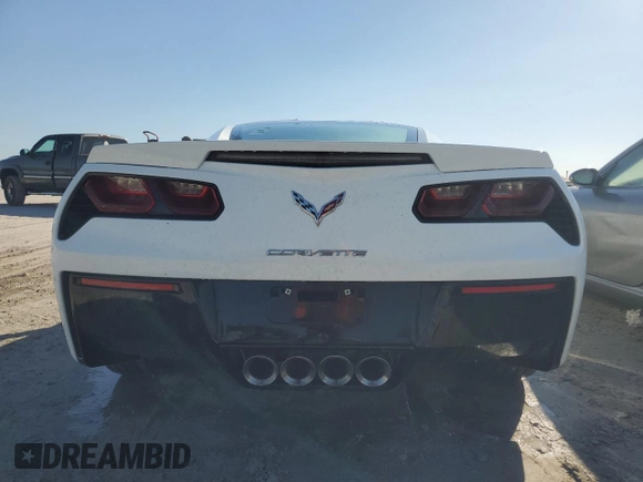 2017 Chevrolet Corvette Z51 1LT with VIN 1G1YH2D78H5101390, listed as a Copart auction lot 74181514 with 0 mi miles and Salvage Title. Bid and sale history available at carsss.com. Image 6.