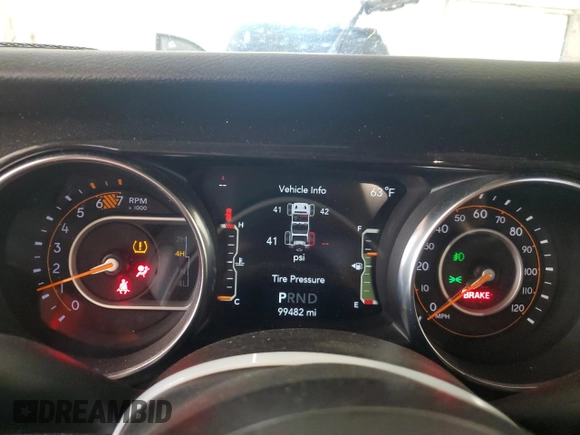2020 Jeep Wrangler Unlimited Sport Altitude with VIN 1C4HJXDN9LW154318, listed as a Copart auction lot 56473335 with 99,482 mi miles and Salvage title. Bid and sale history available at DreamBid. Image 9.