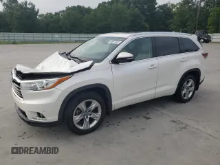 2016 Toyota Highlander Limited with VIN 5TDDKRFH6GS312280, listed as a Copart auction lot 60607645 with 100,793 mi miles and Salvage title. Bid and sale history available at DreamBid. Image 1.