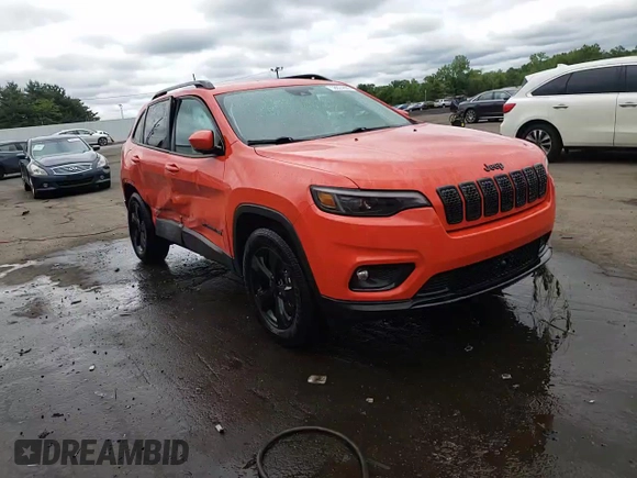2021 Jeep Cherokee Latitude Plus with VIN 1C4PJMLB9MD157329, listed as a Copart auction lot 58624885 with 53,056 mi miles and Salvage title. Bid and sale history available at DreamBid. Image 14.