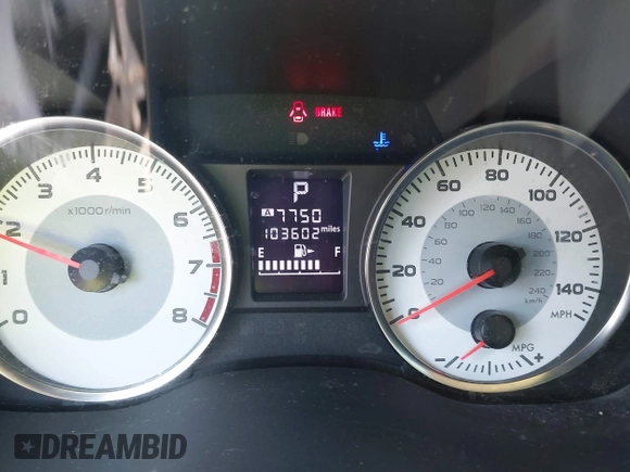 2013 Subaru Impreza Special Sports Limited with VIN JF1GPAS67D2820089, listed as a IAAI auction lot 42781088 with 103,602 mi miles and . Bid and sale history available at DreamBid. Image 7.